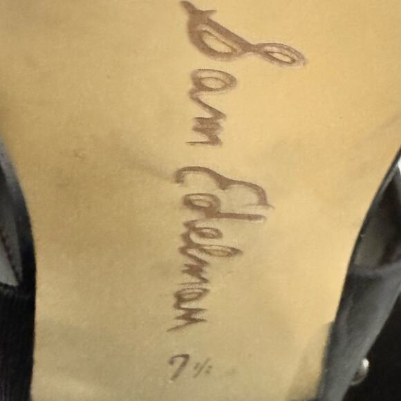 Sam Edelman Valerie Lace Up Black Block Heel Sandals Women’s Size 7.5 - Picture 10 of 10